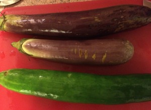 Eggplant, Cucumber