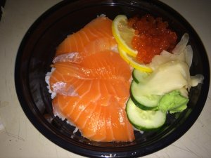 Salmon and Ikura Rice Bowl